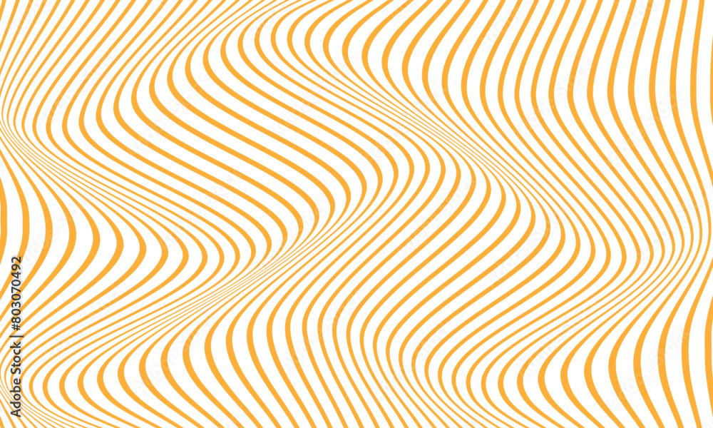 Poster abstract geometric orange vertical wave line pattern.