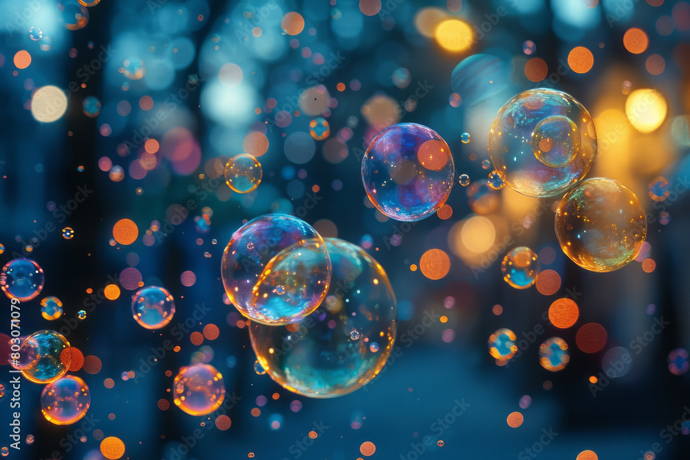 Aufkleber a bubble chart where each bubble's size and color vary to represent different data points in a finan