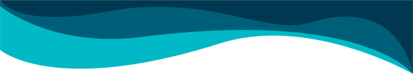 Blue Modern Business Header Design Border Wavy