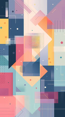 Fototapeta premium Colorful pastel geometric in a digital art pattern for web design or background