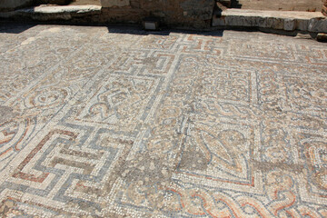 Mosaic from ancient Greek and Roman city of Ephesus, Selcuk, Turkey