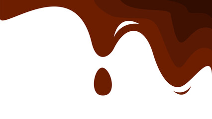 Melted chocolate drip. melted chocolate background. chocolate background for packaging.