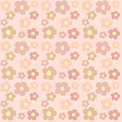 Pastel flower seamless pattern