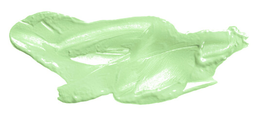 Fototapeta premium Shiny green brush watercolor painting isolated on transparent background. watercolor png