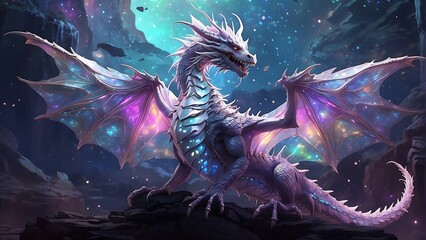 Fantasy dragon in the night 