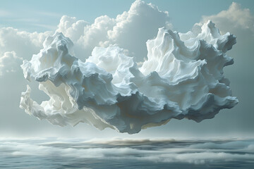 Digital Cloud Logo on Canvas - Creative Space