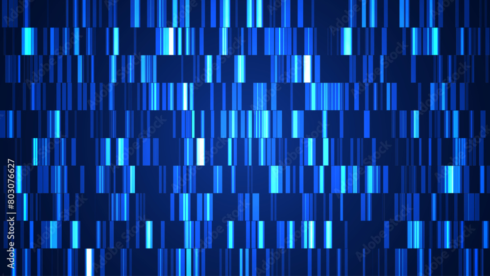 Aufkleber Futuristic Blueprint of Life DNA Sequence Test Visualization in the Realm of Technology. Journey into Genetics Dynamic DNA Sequence Test Vector Illustration for Science. Tech Blue Bg.