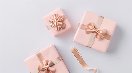 Pink Gift box isolated on white background
