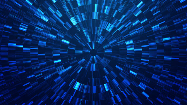 Futuristic Blueprint of Life DNA Sequence Test Visualization in the Realm of Technology. Journey into Genetics Dynamic DNA Sequence Test Vector Illustration for Science. Tech Blue Bg.