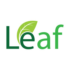 green leaf logo design vector illustration