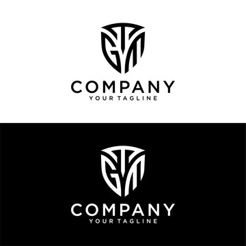 TGM Shield Lettermark Logo Vecttor.