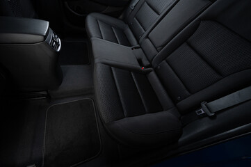 Modern car rear seats interior