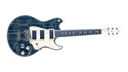 PNG  Guitar diagram guitar blue.