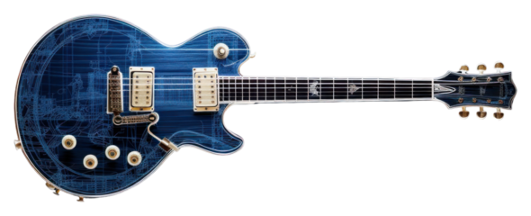 PNG  Guitar guitar diagram blue.