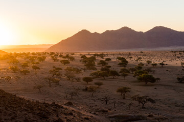 Sunset in the Namib Desert (Tiras Mountains), Namibia