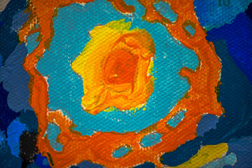 Color Symphony: Macro Photo of Oil Paint Details