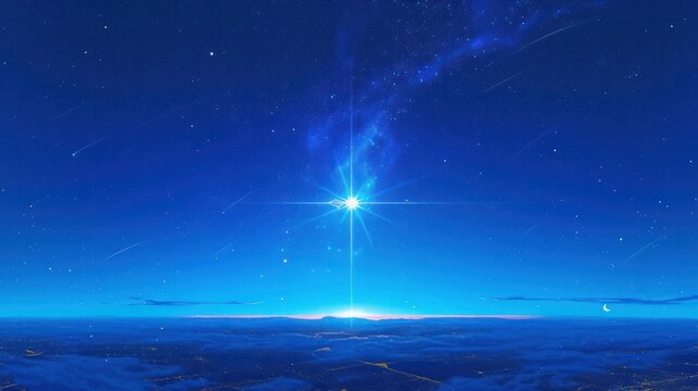   Sirius star, the brightest star in the night sky.  