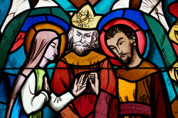 Obraz premium Marriage of Mary and Joseph. Mariage de Marie et Joseph. Annecy. France