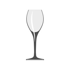 Sign of glass of wine isolated on white background