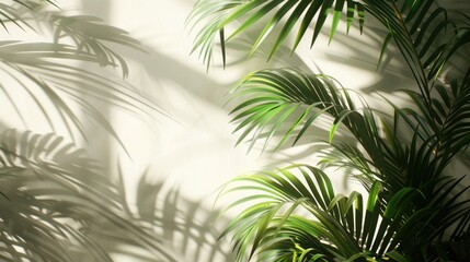 palm tree isolated on wall