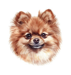 Obraz premium pomeranian dog watercolor digital painting good quality