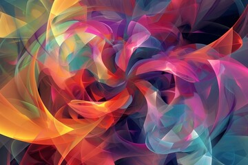 abstract fractal background colorful chaotic geometric pattern digital art illustration