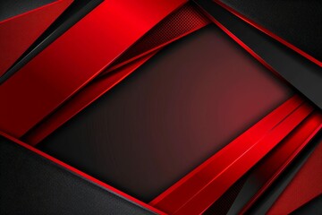 abstract metallic red and black frame layout tech innovation concept background design