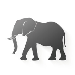 gradient effect of a gray elephant