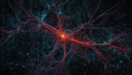 A shimmering, magenta-hued enchanted neural network pulsates with ethereal energy