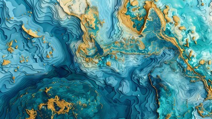 Detailed nautical chart showcasing sea depths and navigation paths in vibrant colors