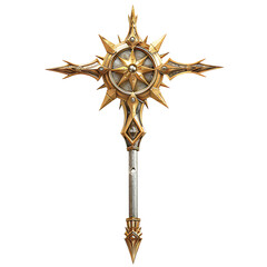 Obraz premium Morning star weapon on isolated transparent background