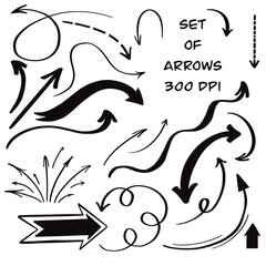 Obraz premium Set of various graphic arrows.