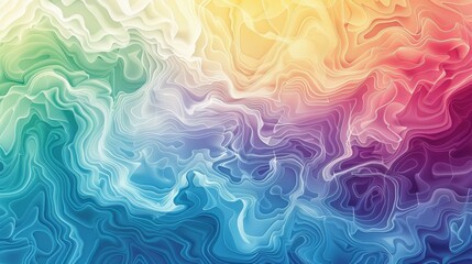 Colorful illustration of ocean currents in a dynamic flow pattern