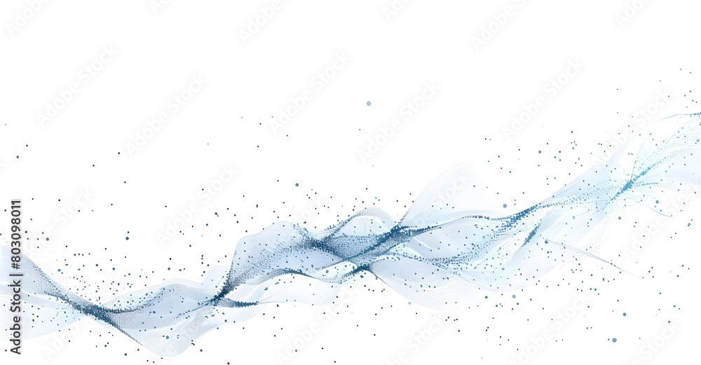 Aufkleber abstract technology background with blue dots and lines on a white background, depicting a network c