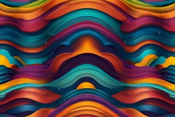 Colorful abstract with seamless wavy pattern Generative AI 