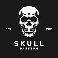 Fototapeta premium skull icon logo template illustration design