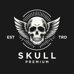 skull icon logo template illustration design