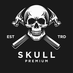 skull icon logo template illustration design