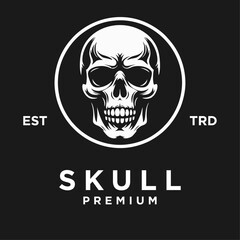 Fototapeta premium skull icon logo template illustration design