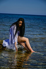 Fototapeta premium femme à la plage