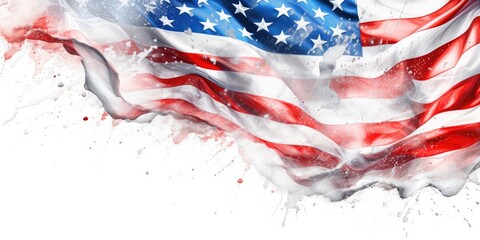 July 4th is Independence Day of the United States of America. Banner for text. 