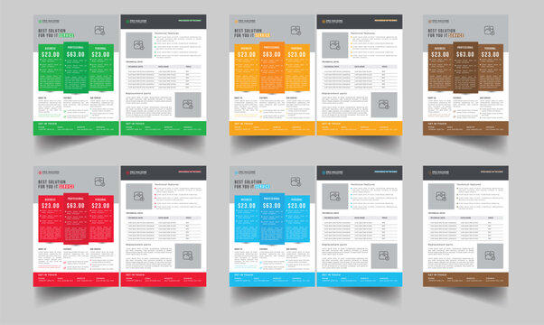 Technical Data Sheet layout template. Product Catalogue & modern a4 product catalog design template, Minimalist product brochure template design, A4 flyer, corporate flyer, business flyer, catalog