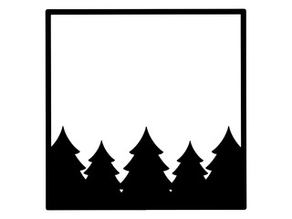 Christmas Spruce Tree Frame Background
