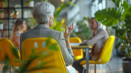 Obraz premium A Mature Businesswoman During Meeting