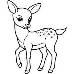 A baby deer logo icon vector illustration.