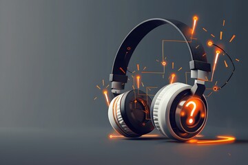 Step into a world of immersive audio with this ultra-realistic depiction of a person listening to a podcast at home. 