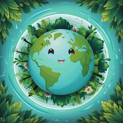 Green planet earth