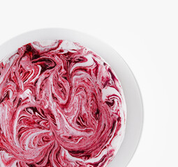 Swirl pattern yogurt with berry cake