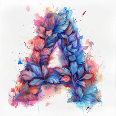 Abstract Art: Vibrant "A" Letter Painting