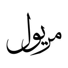 Amerulla Muslim Boy Name Sulus Font Arabic Calligraphy